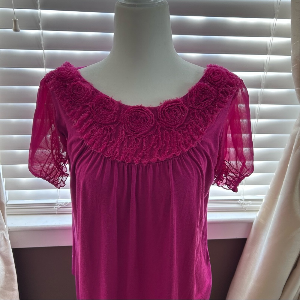 ECI Fuchsia Blouse